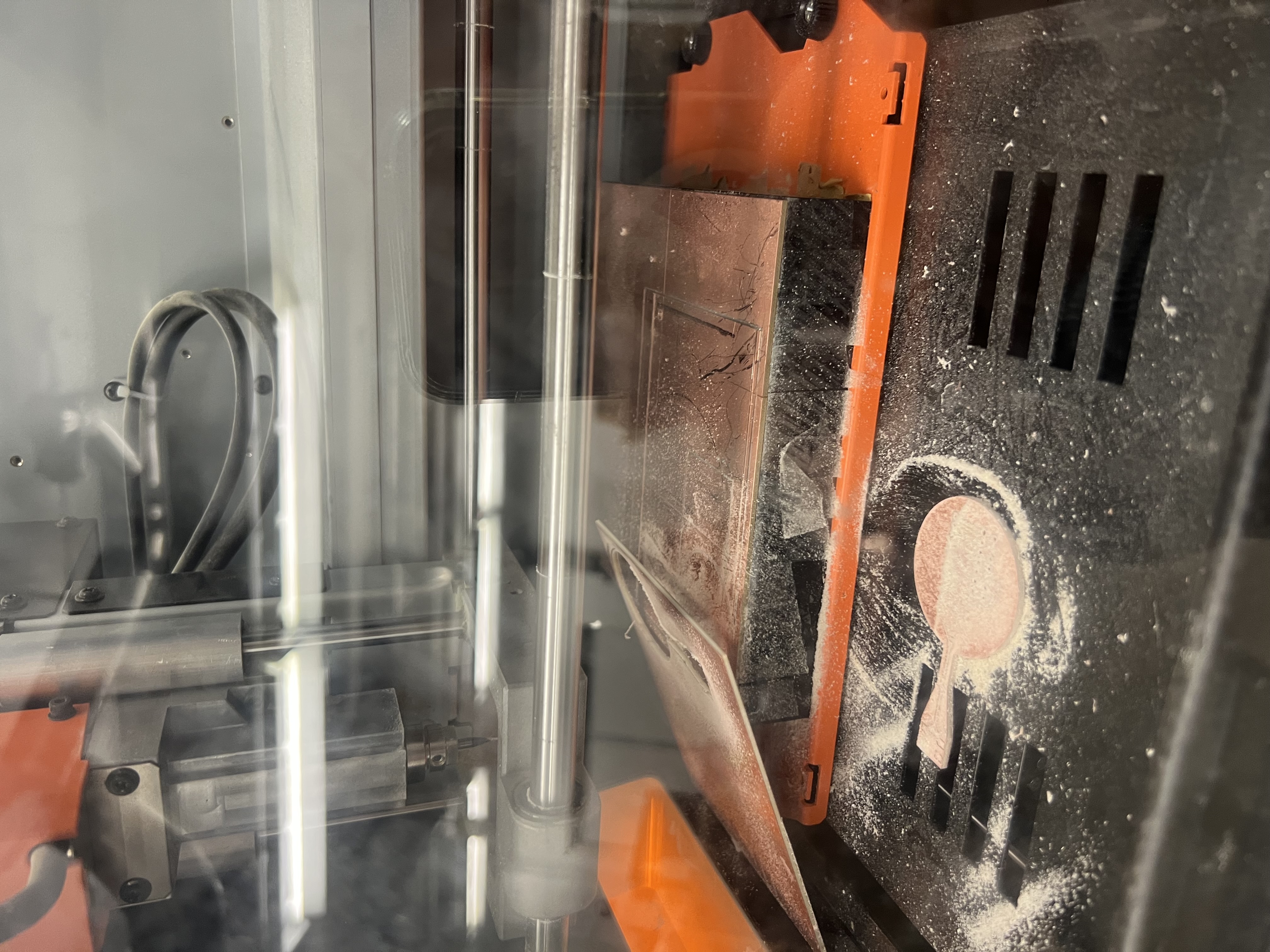 Failed milling attempt (too aggressive cut)